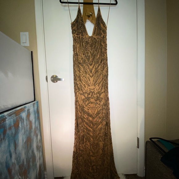 Beaded & Sequin Evening Dress | Nicole Miller - Picture 6 of 7